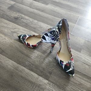 Jessica Simpson White Floral Pointed-Toe Stiletto Pumps